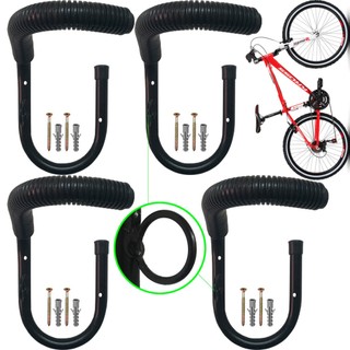 Kit 4 Gancho Suporte Bike Parede Pendurar Bicicleta Vertical