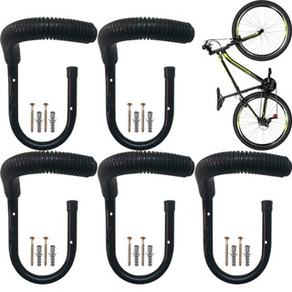 Kit 5 Gancho Suporte Bike Parede Pendurar Bicicleta Vertical