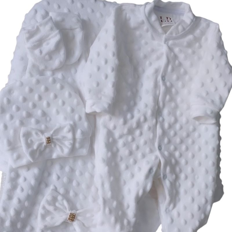 Saída De Maternidade Para Bebê Branco Bubble Soft Super Macio e Quentinho Unissex - Diversas Cores em Oferta na Shopee