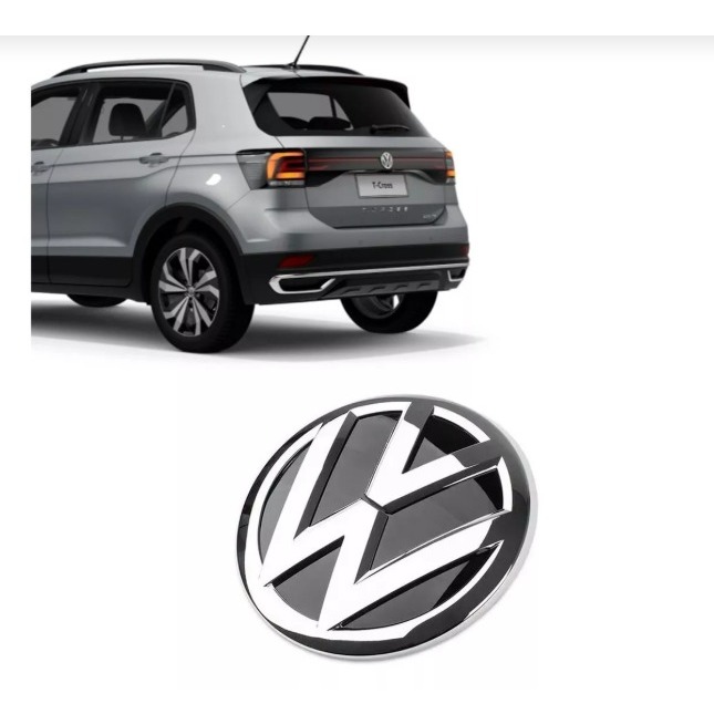 EMBLEMA PORTA MALA - VW (TCROSS 19/21,VIRTUS ) CROMADO