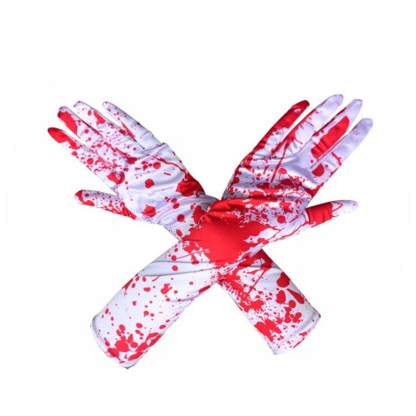 Luva Longa Sangue. Luva para fantasia, Carnaval, Halloween.