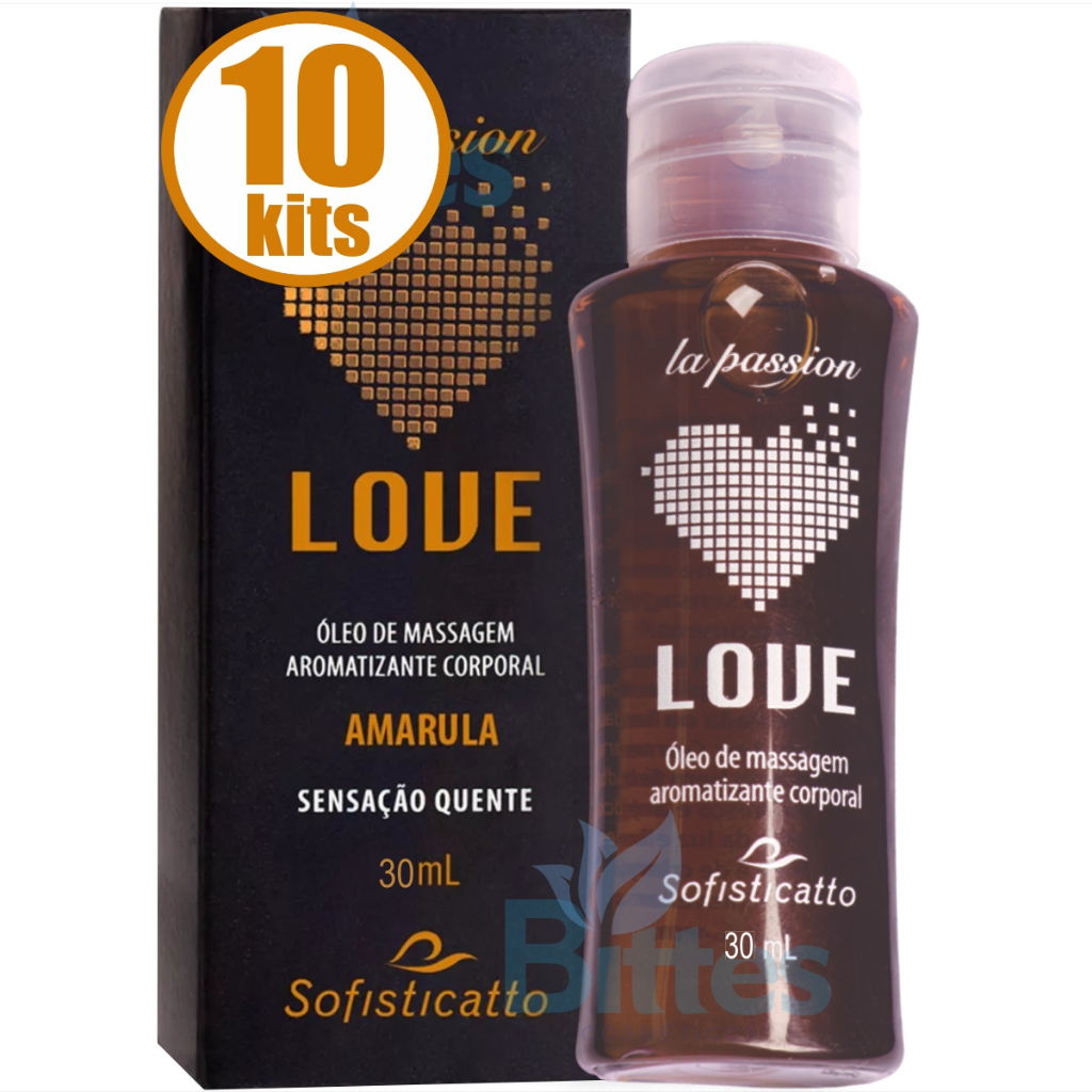KIT 10 ÓLEO PARA MASSAGEM AMARULA SOFISTICATTO COSMÉTICOS LOVE SEXSHOP