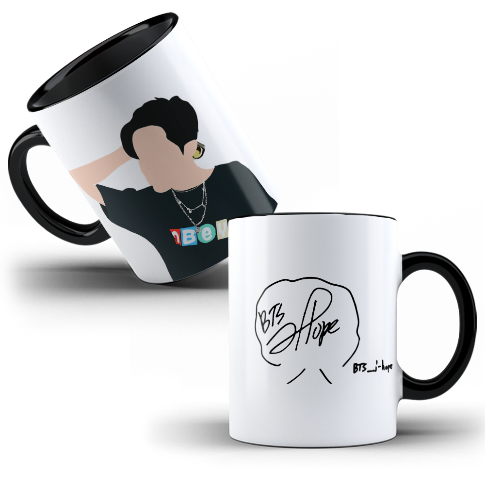 Caneca de Porcelana BTS J-HOPE Autógrafo