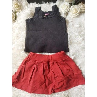 Conjunto Infantil Feminino (Blusa Regata + Minissaia) Tam: 01, Marca: Pool Kids