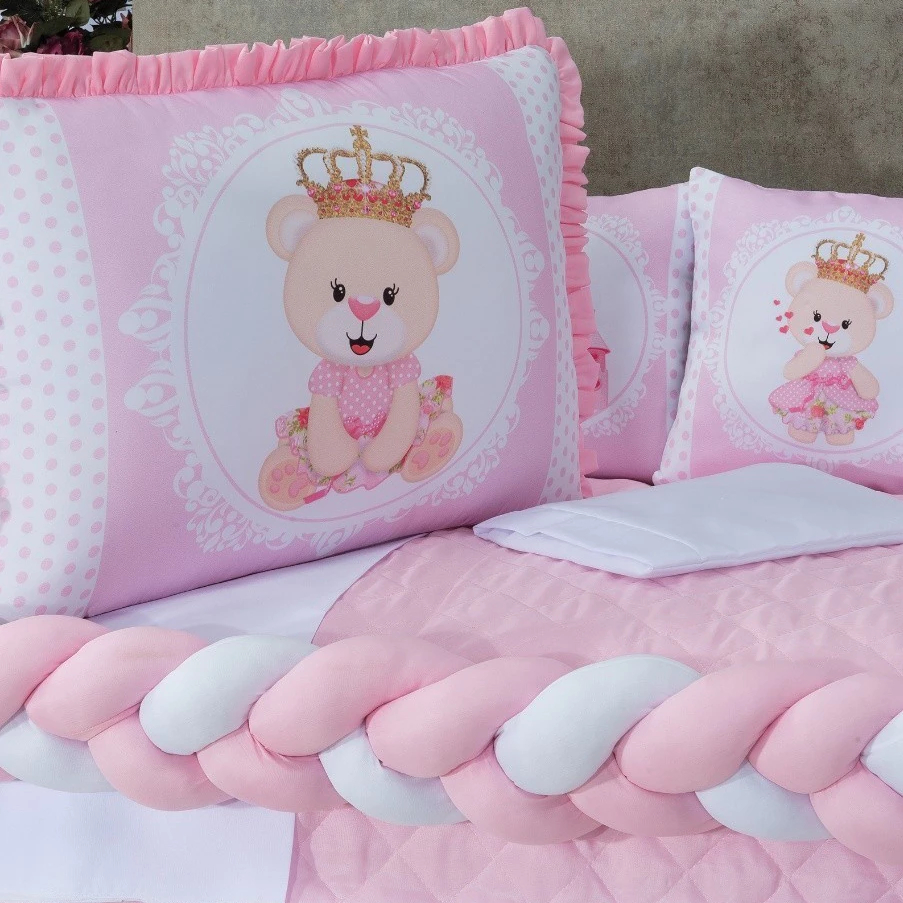 Kit Berço Menina 12 Peças Completo Padrão Americano Menina Menino Macio em Oferta na Shopee