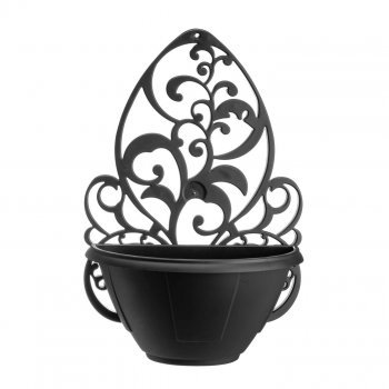 Kit 5 Vasos Arandela 1,2 litro em Plástico Suporte Parede para Plantas Flores Decoração