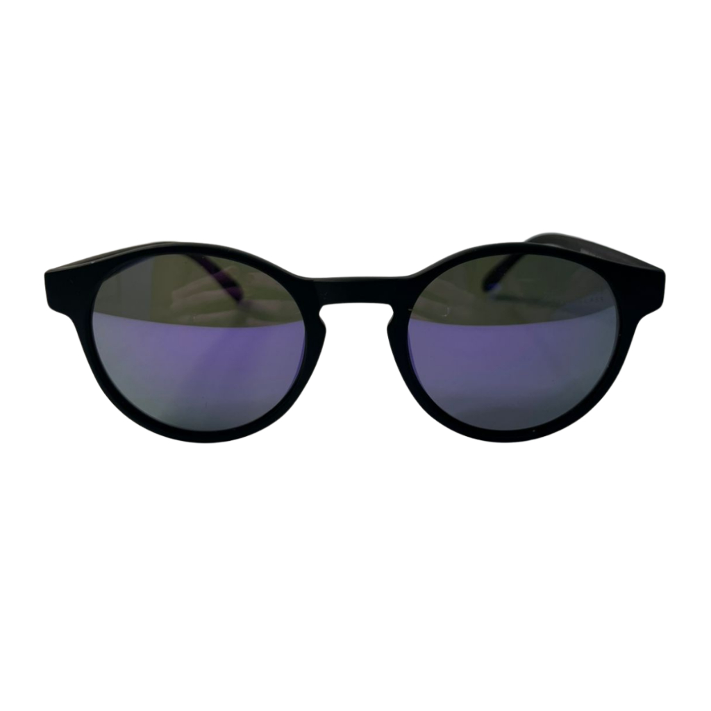 Óculos de sol polarizado redondo esportivo espelhado roxo unissex com proteção UV400 masculino feminino corrida ciclismo