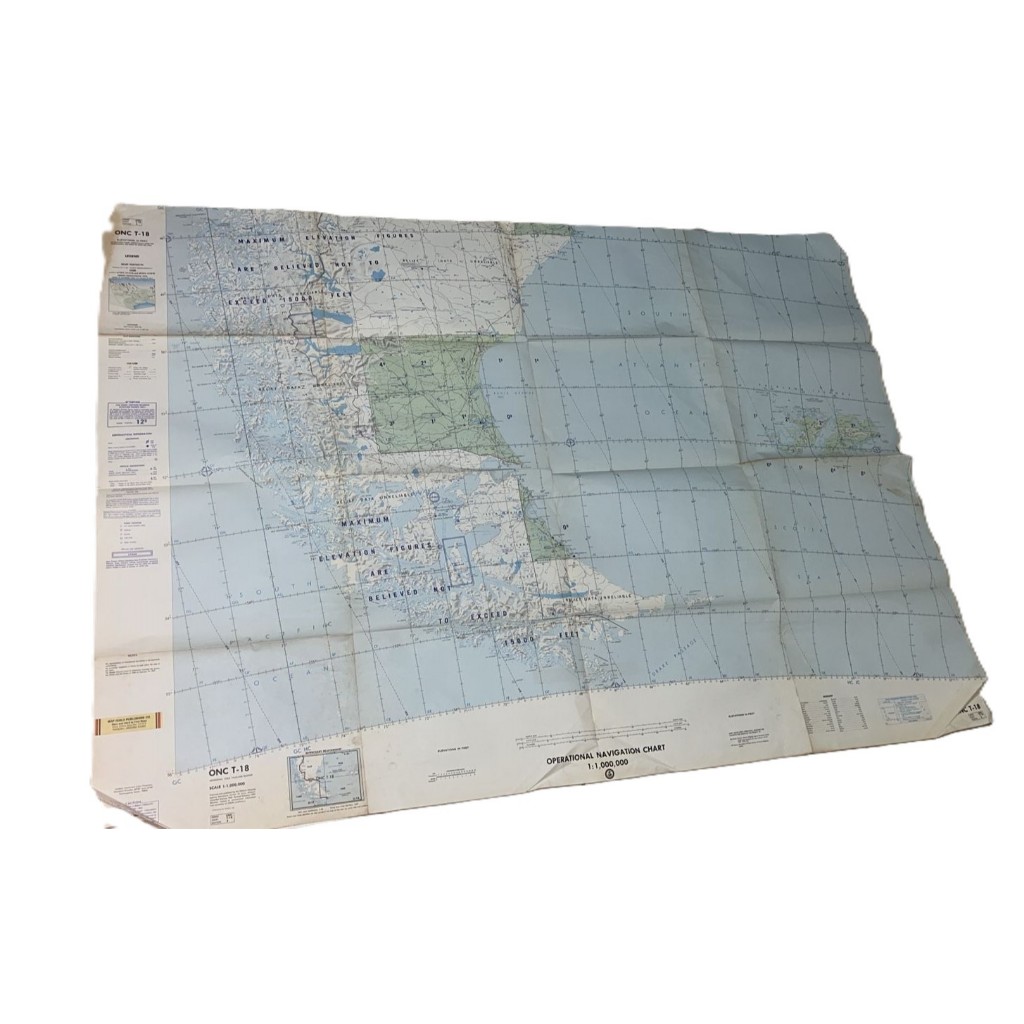 Poster Mapa De Navegação Sul Da América Do Sul Onc T-18