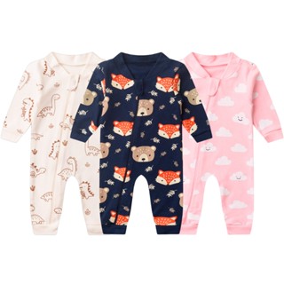 Macacão Bebê sem Pé Suedine Estampado com Zíper (RN/P/M/G/1)