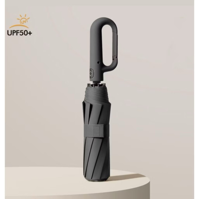 Guarda-chuva Automático Proteção Solar UV Dobrável Anel de Fivela Com Black em Oferta na Shopee