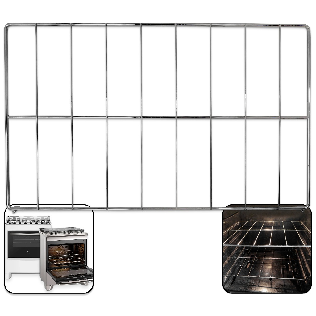 Grade Grelha Prateleira Original para Forno Fogão Electrolux 76lbu 76lsu 5301 em Oferta na Shopee