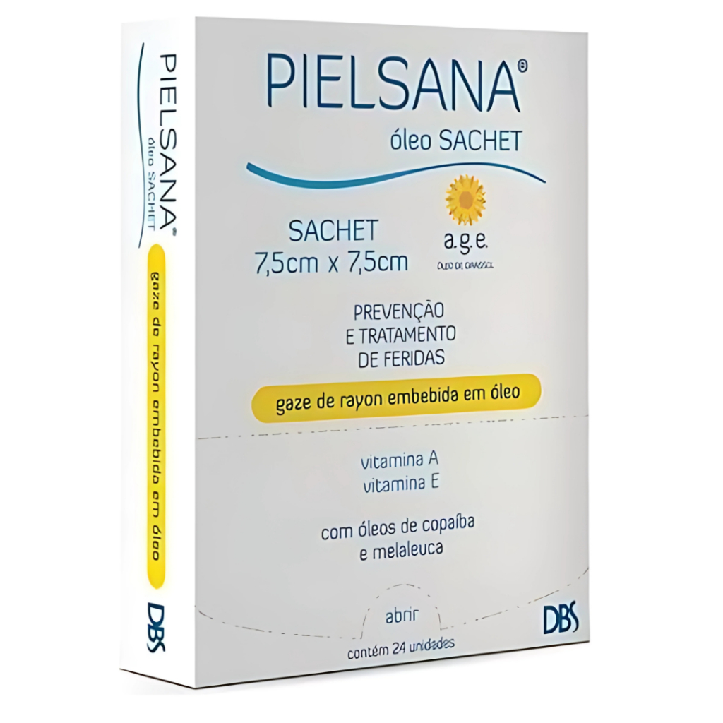 Curativo Pielsana Gaze De Rayon Óleo Age 7,5 x 7,5cm - C/24 Dbs em Oferta na Shopee