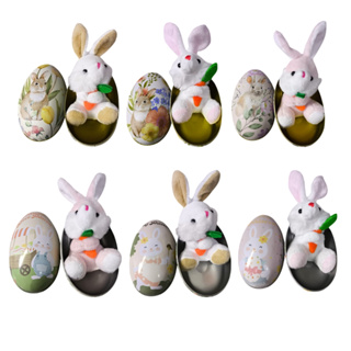 Ovo lata Com Pelucia Coelho Para Pascoa Enfeite Decoração em Oferta na Shopee