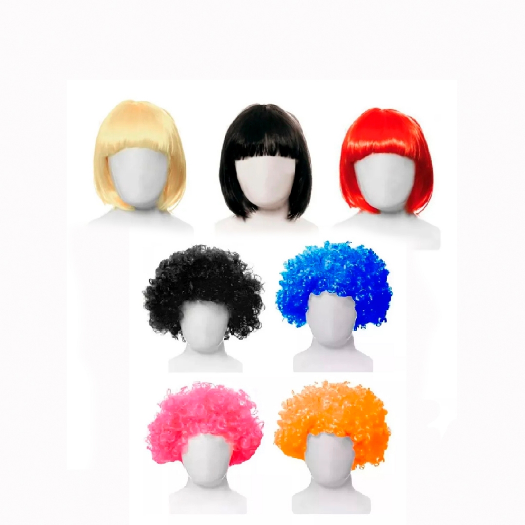 Perucas Festa Fantasia Cosplay Carnaval Modelos em Oferta na Shopee
