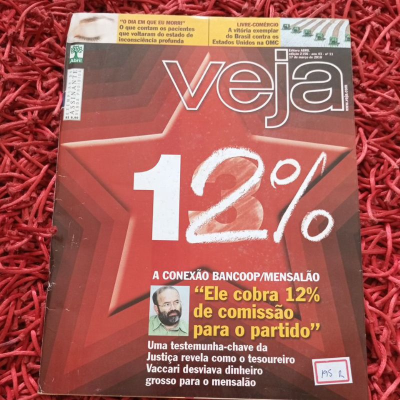 Revista Veja 12% Comissão para o partido Mensalão (195r)