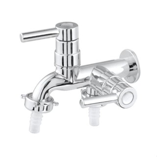 Torneira ABS com 2 Saídas para Maquina de Lavar Tanque Lavanderia 1/4 de Volta Cromada em Oferta na Shopee