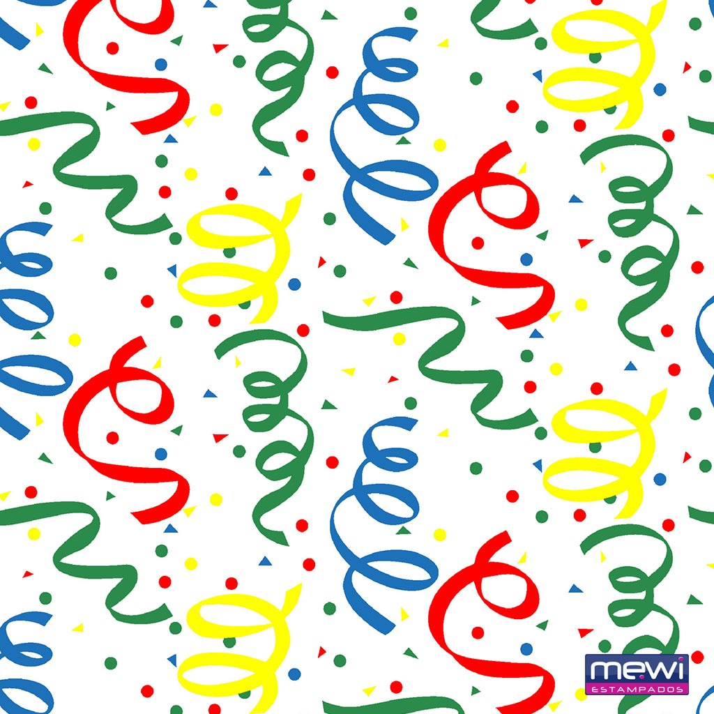 Tnt Estampado Serpentina Carnaval Folia 15 X 1,40 Decoração