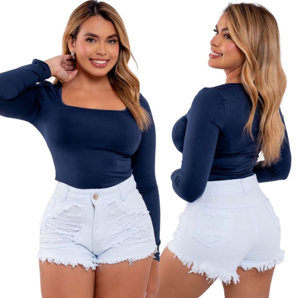 Short Jeans Branco Feminino Detonado Cintura Alta em Oferta na Shopee