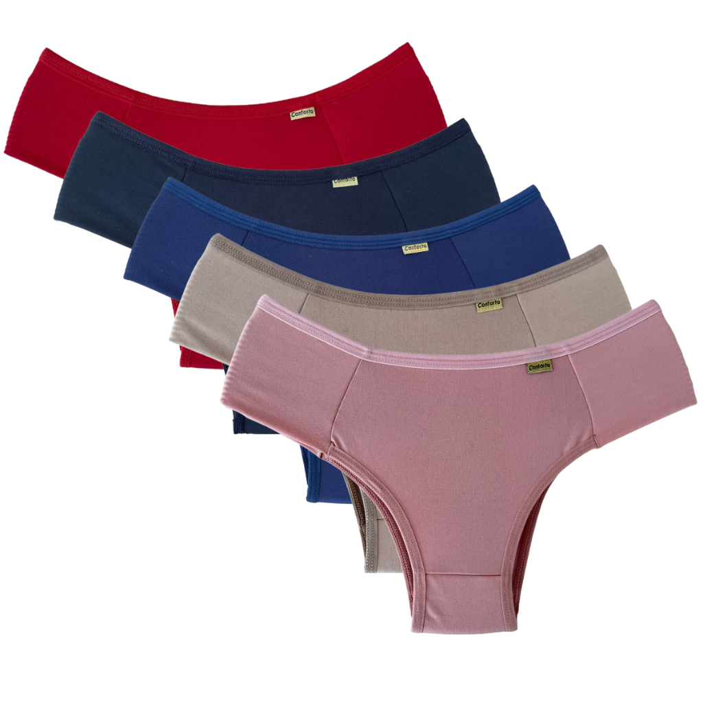 Calcinha Revenda 5 Und Calçola Atacado Lingerie Confortável Para o Dia a Dia