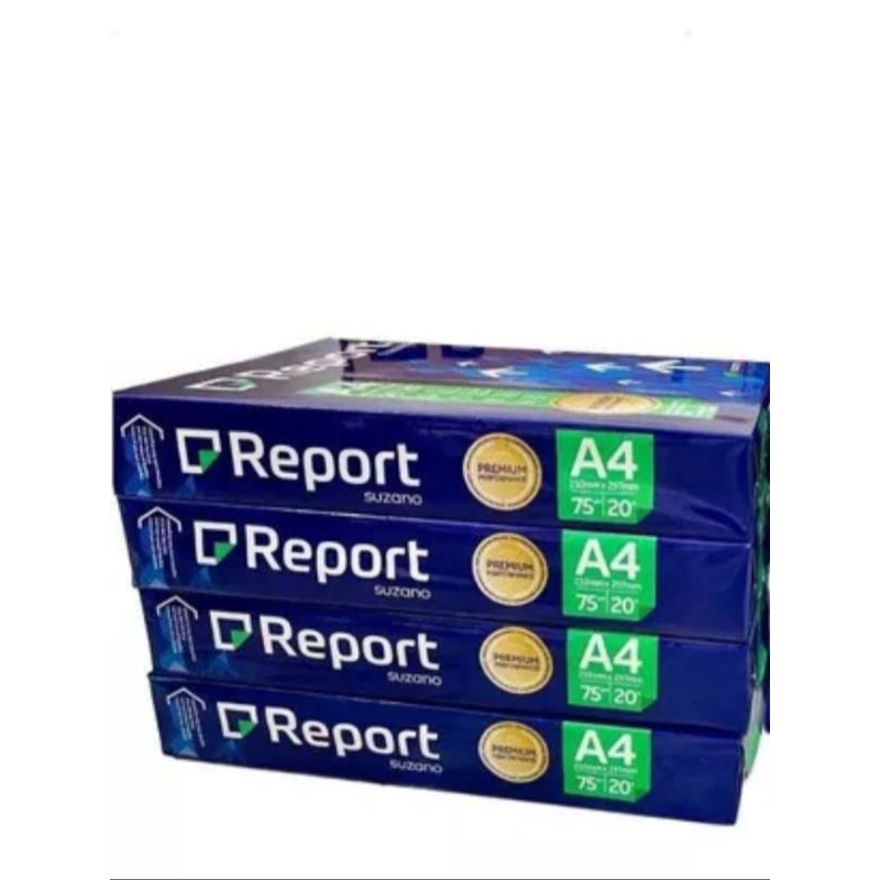 Kit 4Pacotes De 500 Fls De Papel Sulfite A4 Report 75g TOTAL 2000 fls