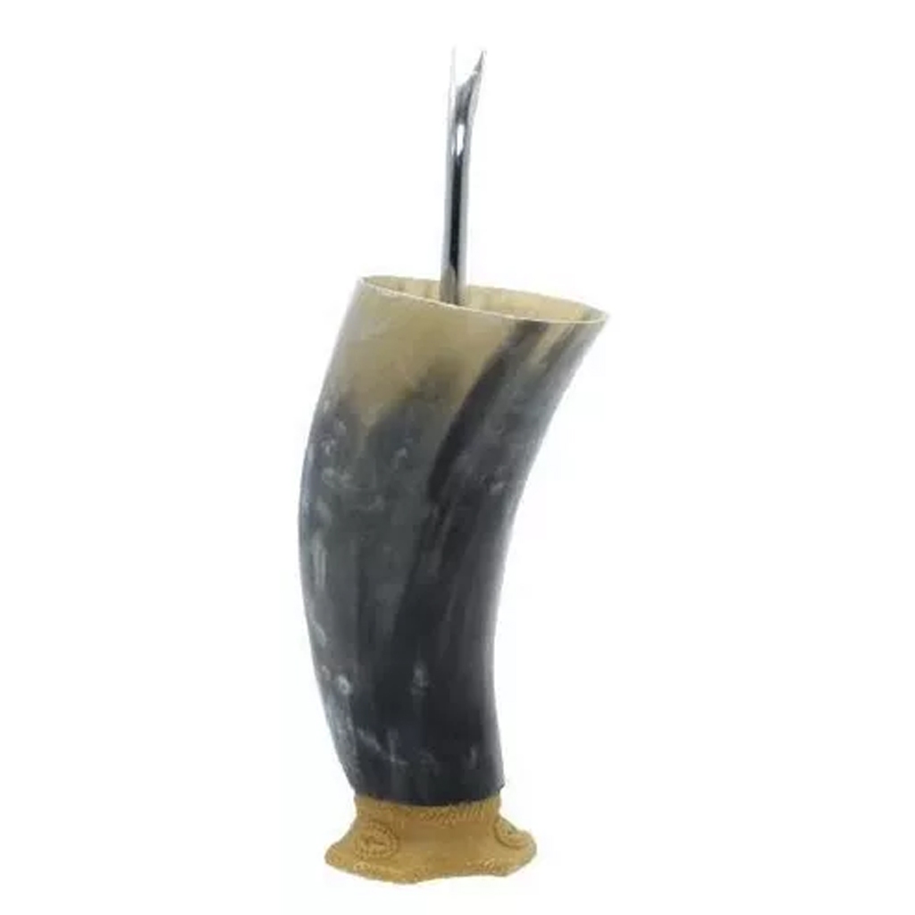 Cuia Guampa De Chifre Para Tereré Mate + Bomba
