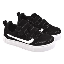 TÊNIS INFANTIL JUVENIL UNISSEX SKATE CASUAL COM VELCRO LANÇAMENTO CONFORTÁVEL MENINO MENINA PROMOÇÃO CAMURÇA