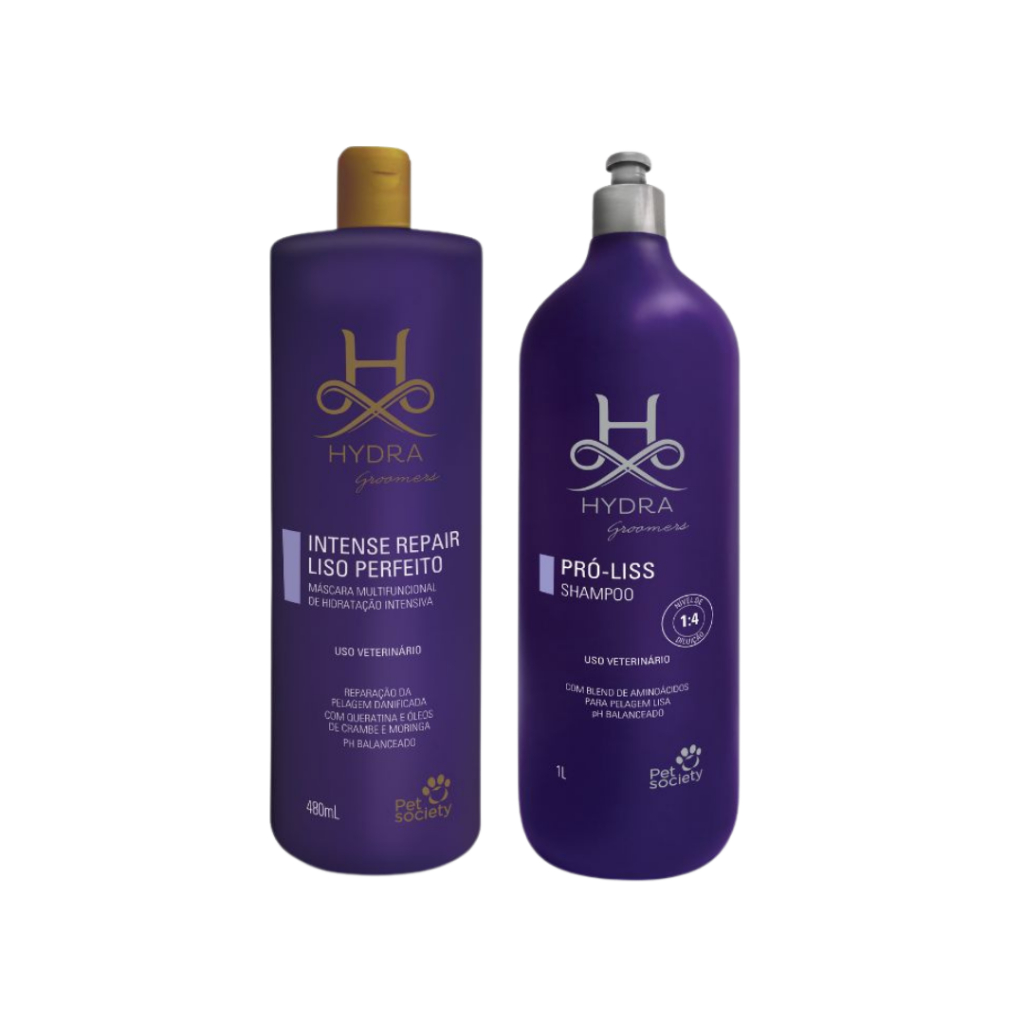 Kit Produtos Pet Hydra Groomers Shampoo Pro-liss + Máscara Intense Repair System Liso Perfeito