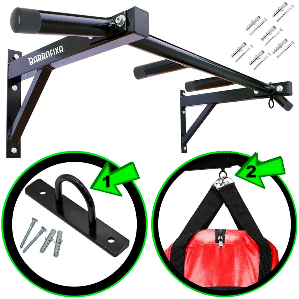 Barra Fixa Parede Musculação Pull-up Pegada Neutra E Aberta em Oferta na Shopee