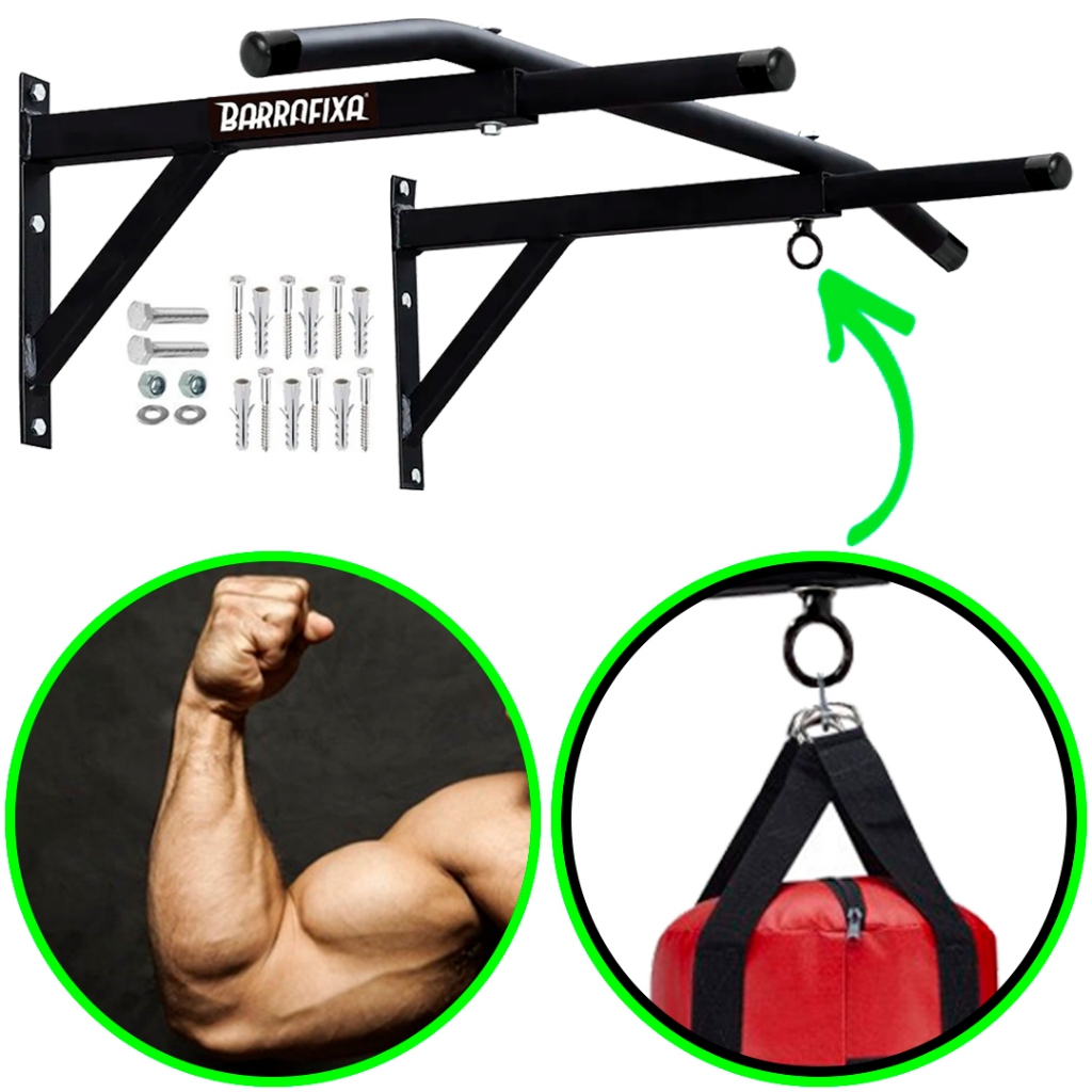 Barra Fixa De Parede Para Treinar Tríceps Paralelas Pull-up Chin-up