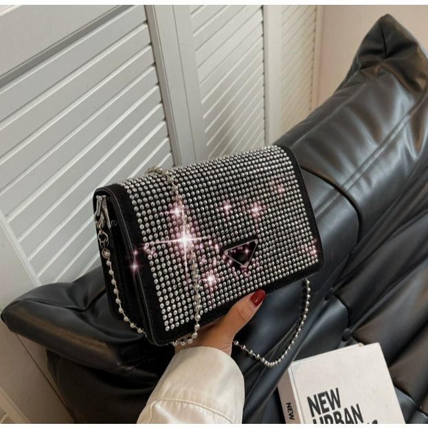 bolsa de mão Bolsa de ombro Pequena Nova De Diamantes Incrustados