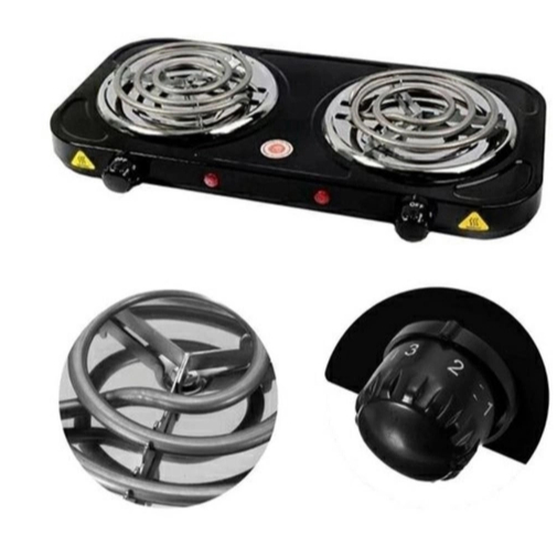Fogão Elétrico Portátil Fogareiro Cooktop 2 Bocas 2500W
