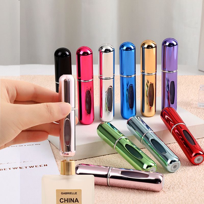 Kit 6 ou 12 Frasco Porta Perfume 5ml Recarregável Portátil Spray Mini Bolsa Viagem