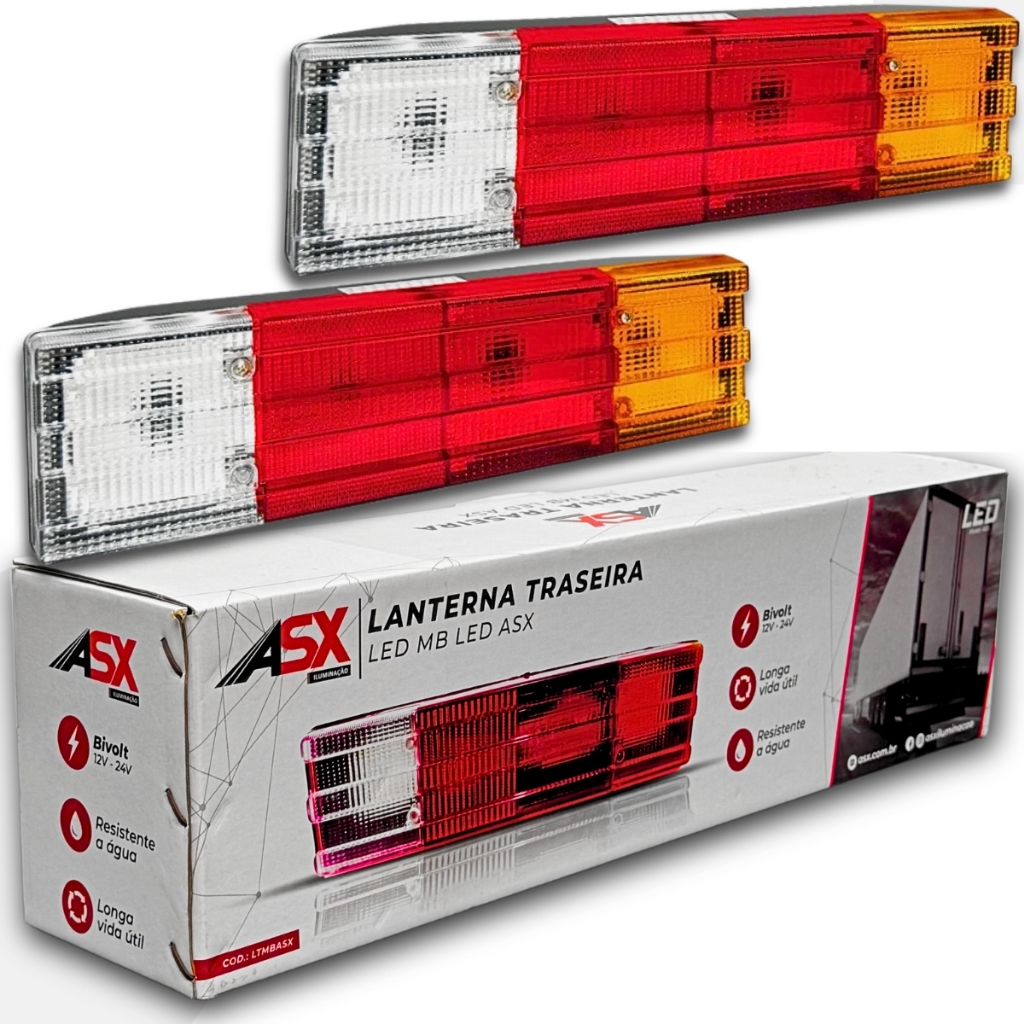 Lanterna Traseira Mercedes Benz Mb Led Bivolt Com Vigia O Par
