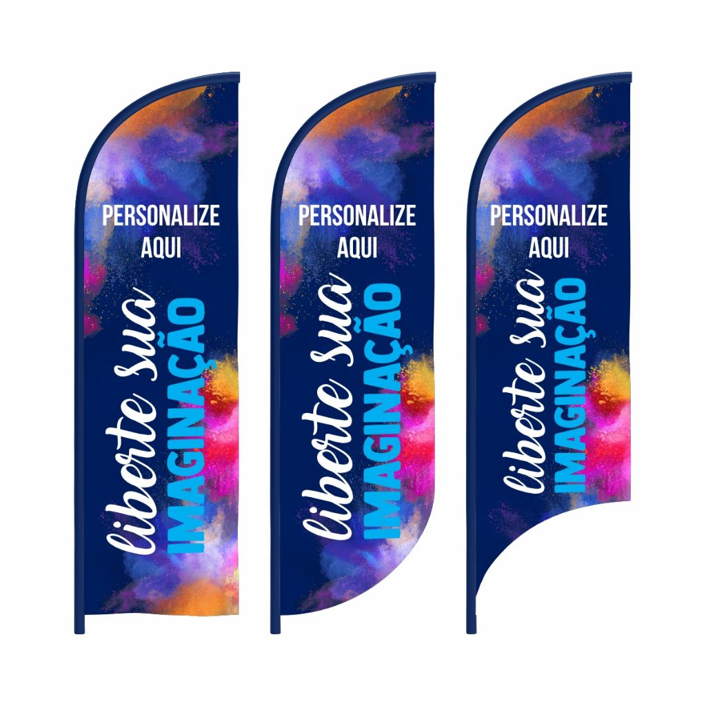 Wind Banner Personalizado 2,8 Metros Dupla Face - TECIDO em Oferta na Shopee