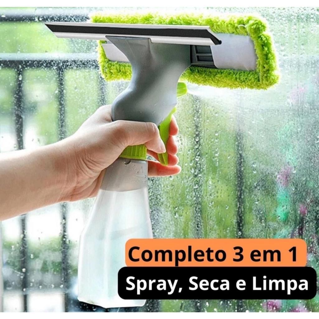 Mop Spray Vidro Rodo Limpeza 3 Em 1 Reservatório 250ml Seca