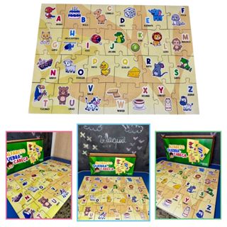 Quebra-Cabeça Alfabeto 26 Peças Madeira MDF Alfabetizando Brinquedo Educativo Com Caixinha em Oferta na Shopee