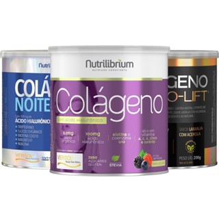 Kit 3x Colágeno Verisol Tradicional + Noite + Thermo Lift 200g Nutrilibrium em Oferta na Shopee