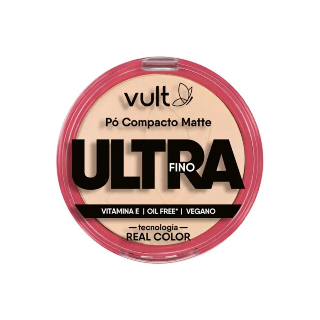 Pó Compacto Vult Matte Ultrafino Cor V420 9g em Oferta na Shopee