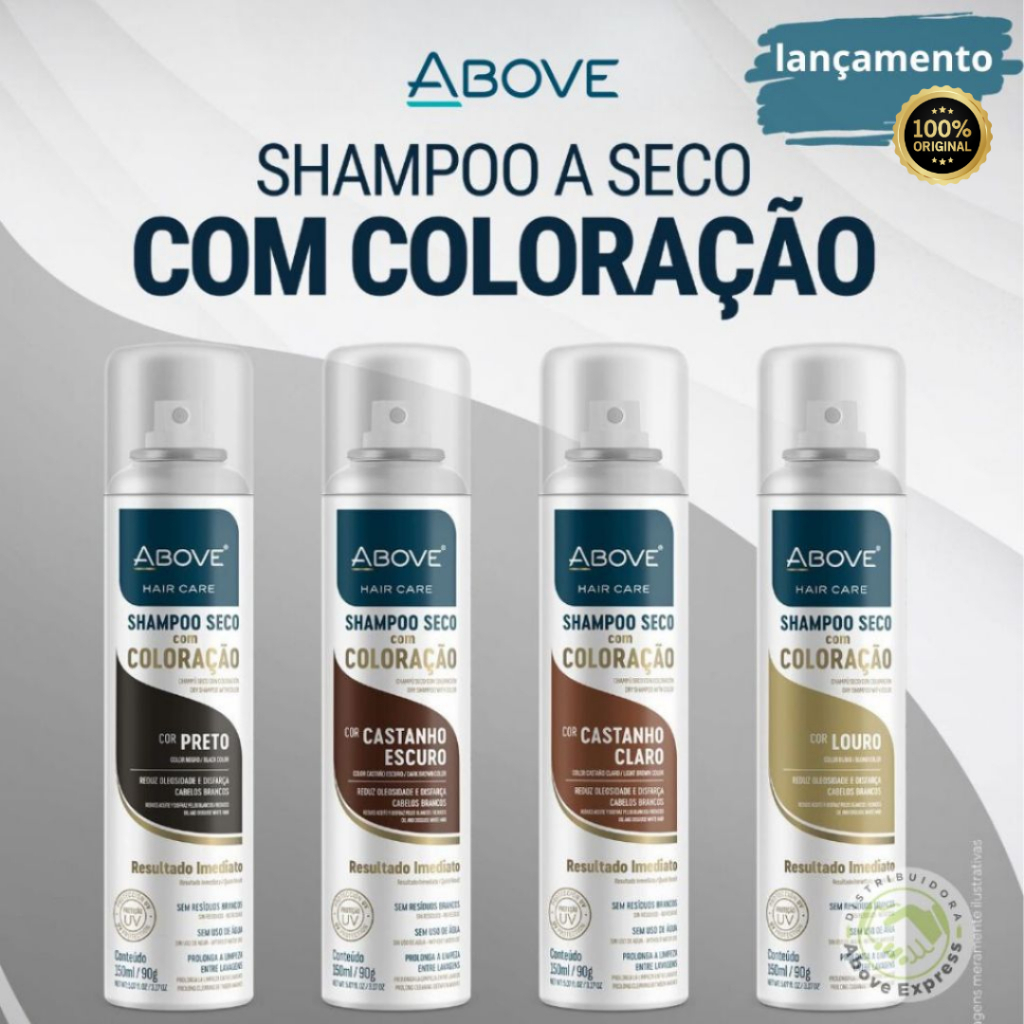 Shampoo a seco Camufla fios Brancos 150mL com Cor Above