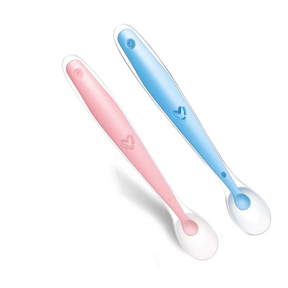 Colher de Silicone para Bebe Flexivel Introdução Alimentar Papinha Infantil Macia Gengiva Maleavel