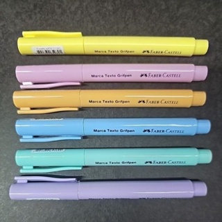KIT 6 Cores Marca Texto Faber Grifpen Tons Pastel em Oferta na Shopee