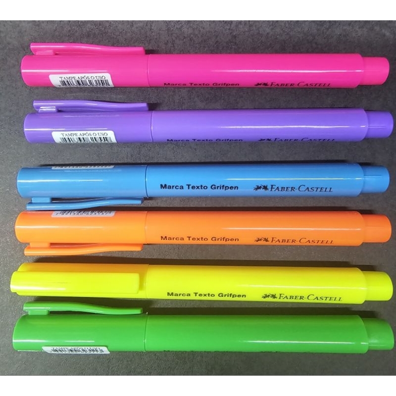 Kit 6 Marca Texto Faber Neon em Oferta na Shopee