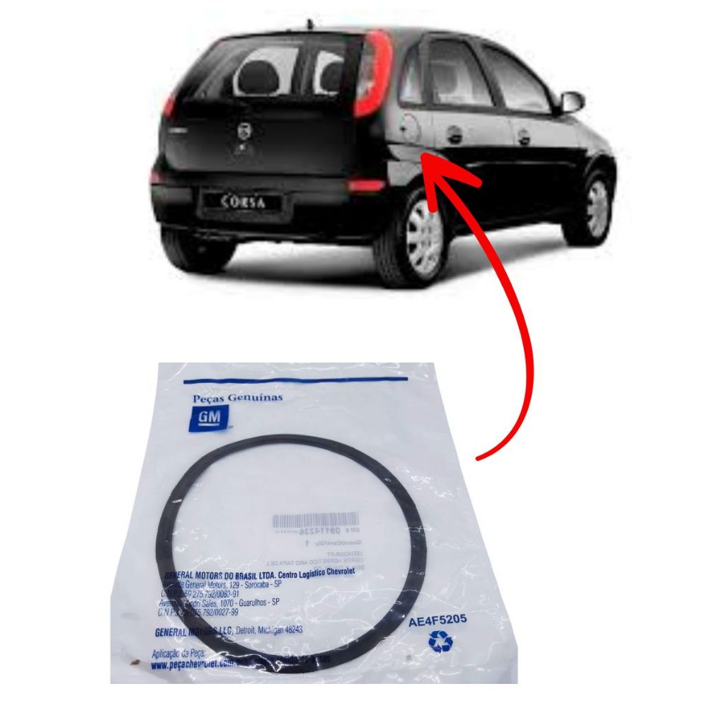 Anel Vedação Da Portinhola Do Tanque Corsa Novo Meriva Original Gm em Oferta na Shopee