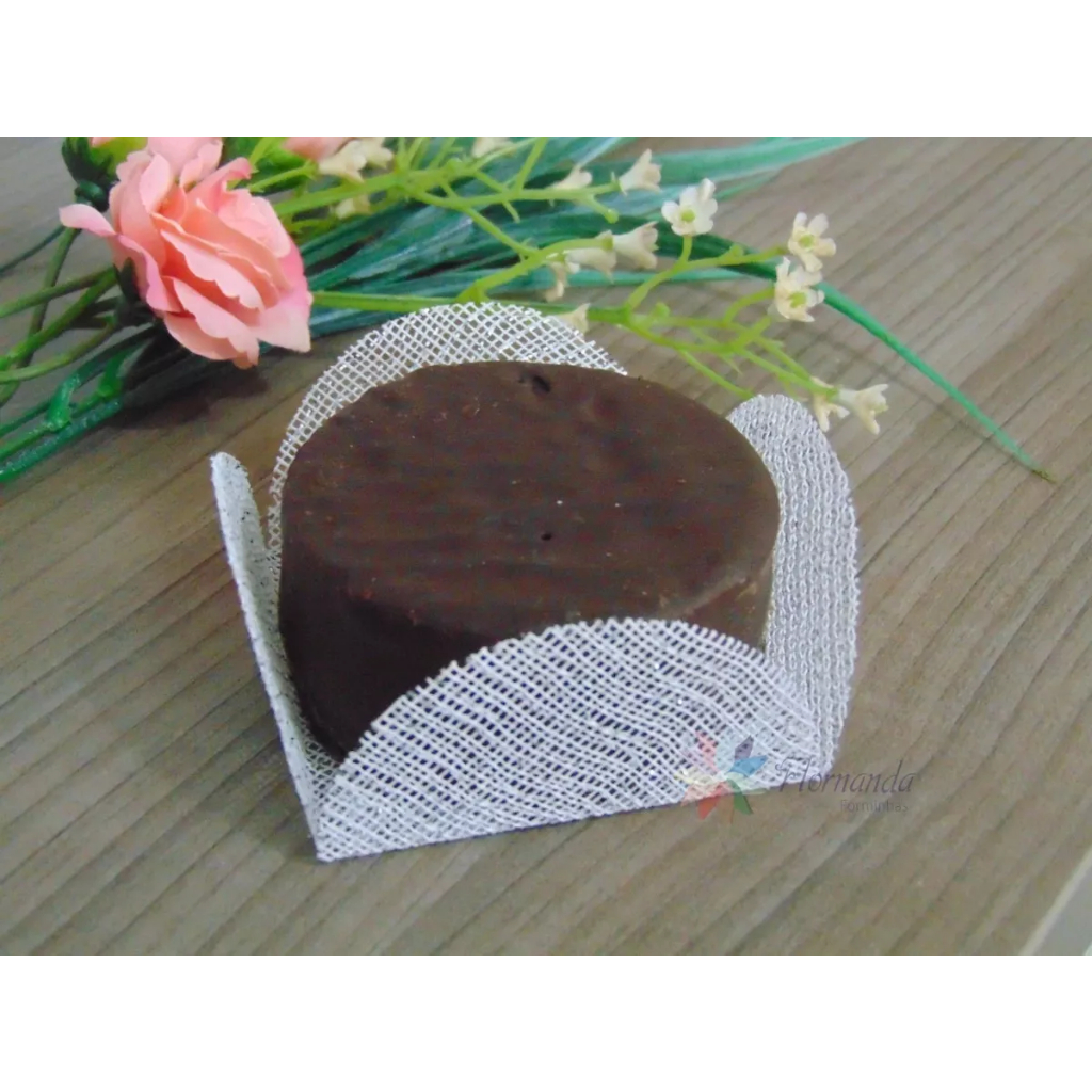 100 Forminhas P Doces G 4 Pétalas Tela Escócia 5cm Grande