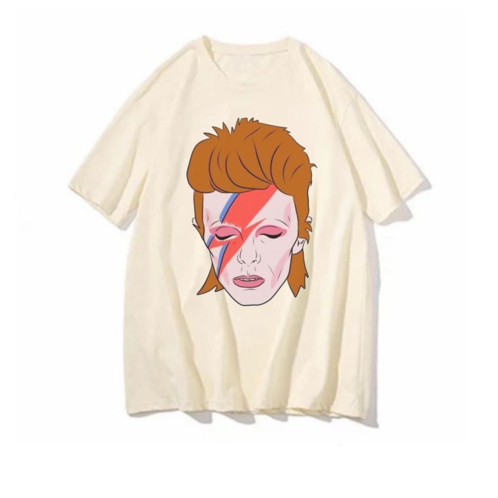 Camiseta David Bowie Face blusa feminina masculina unissex cantor estampadas camisa divertida t shirt show