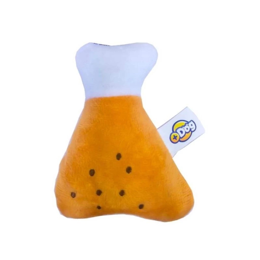 Brinquedo de Pelucia Coxinha para Cães Gatos Brinq Pets 14cm