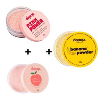 Kit Pó Rosa Mosqueta + Pó Pessego + Pó banana - Dapop em Oferta na Shopee
