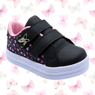 Tênis Infantil Menina Borboleta Velcro Duplo 20 ao 34 em Oferta na Shopee