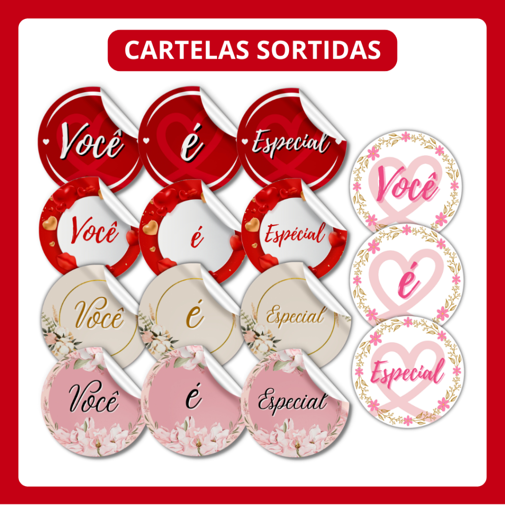 Kit 100 Adesivos VOCÊ É ESPECIAL Sabonete Natura Presente Embalagem Cliente Lembrancinha