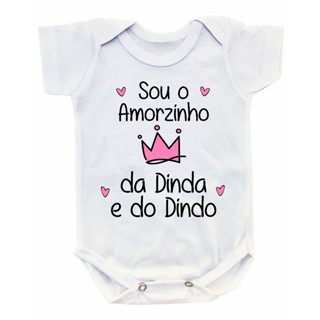 Body Bebê Personalizado Sou o Amorzinho da Dinda e do Dindo em Oferta na Shopee